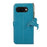 For Google Pixel 9a Case RFID Blocking Genuine Cow Leather Phone Cover Litchi Texture - Blue - 7