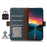 For Google Pixel 9a Case RFID Blocking Genuine Cow Leather Phone Case Ostrich Texture - Blue - 4