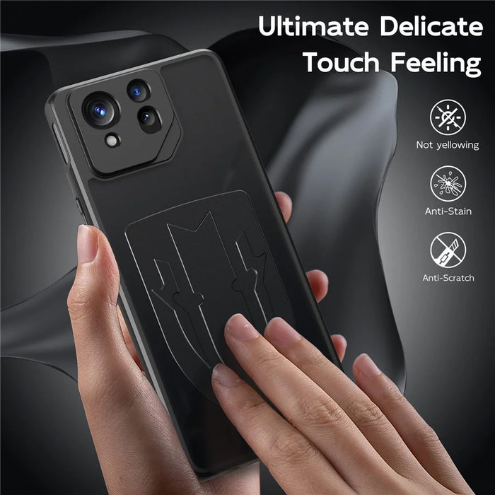For Asus ROG Phone 8 Pro 5G / Phone 8 5G Shield Heat Dissipation Phone Case Liquid Silicone+PC Back Cover - Black - 2