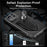 For Asus ROG Phone 8 Pro 5G / Phone 8 5G Shield Heat Dissipation Phone Case Liquid Silicone+PC Back Cover - Black - 5
