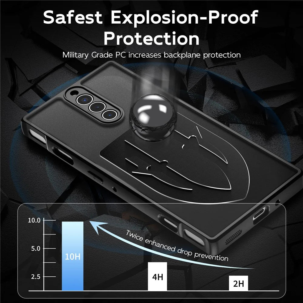 For ZTE nubia Red Magic 8 Pro 5G Shield Heat Dissipation Phone Case Liquid Silicone+PC Back Cover - Black - 6