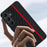 For Samsung Galaxy S24+ Case Leather+PC Hard Phone Cover Carbon Fiber Texture - Black / Red - 2