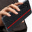 For Samsung Galaxy S24+ Case Leather+PC Hard Phone Cover Carbon Fiber Texture - Black / Red - 3