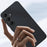 For Samsung Galaxy S24+ Case PU Leather Coated PC+TPU Anti-Drop Phone Cover - Black - 3