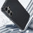 For Samsung Galaxy S24+ Case PU Leather Coated PC+TPU Anti-Drop Phone Cover - Black - 5