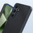For Samsung Galaxy S24+ Case PU Leather Coated PC+TPU Anti-Drop Phone Cover - Black - 6