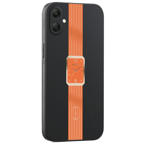 KADEM For Samsung Galaxy A06 4G Case Leather+TPU+Acrylic Anti-Scratch Phone Cover - Orange - 1