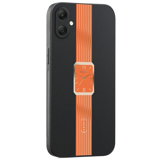 KADEM For Samsung Galaxy A06 4G Case Leather+TPU+Acrylic Anti-Scratch Phone Cover - Orange - 1