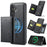 MAGKING K2 Series For Samsung Galaxy S24+ Magnetic Case PC+TPU+PU Phone Cover - Black - 1