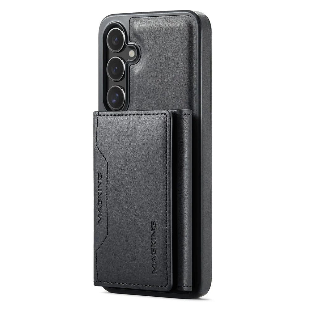 MAGKING K2 Series For Samsung Galaxy S24+ Magnetic Case PC+TPU+PU Phone Cover - Black - 2