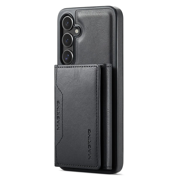 MAGKING K2 Series For Samsung Galaxy S24+ Magnetic Case PC+TPU+PU Phone Cover - Black - 2