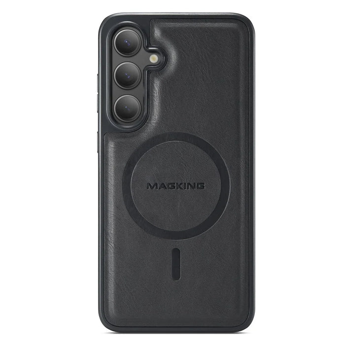 MAGKING K2 Series For Samsung Galaxy S24+ Magnetic Case PC+TPU+PU Phone Cover - Black - 4