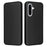 For Samsung Galaxy A36 5G Case Carbon Fiber Texture Drop-Proof PU Leather Phone Cover - Black - 1