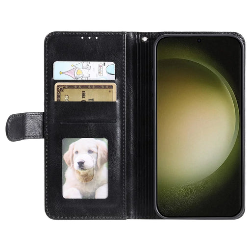 013 Style For Samsung Galaxy A36 5G Case PU Leather Anti-Fall Phone Cover with 6 Card Slots - Black - 2