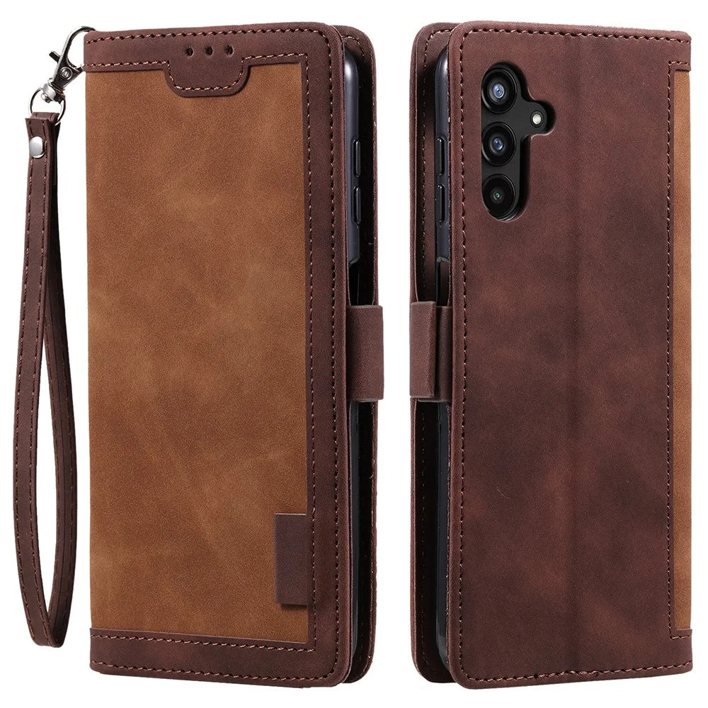 For Samsung Galaxy A36 5G Wallet Case RFID Blocking Stand Leather Phone Cover - Brown - 1