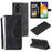 For Samsung Galaxy A36 5G Leather Case Splicing Stitching Wallet Stand Phone Cover with Strap - Black - 1