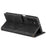For Samsung Galaxy A36 5G Leather Case Splicing Stitching Wallet Stand Phone Cover with Strap - Black - 3