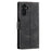 For Samsung Galaxy A36 5G Leather Case Splicing Stitching Wallet Stand Phone Cover with Strap - Black - 6