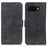 KHAZNEH For Google Pixel 9a Case PU Leather Retro Texture Phone Cover - Black - 1