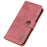 KHAZNEH For Google Pixel 9a Wallet Case Cowhide Texture Leather Flip Phone Cover - Pink - 4
