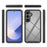 For Samsung Galaxy S25+ Case PC+TPU Phone Clear Back Cover with PET Screen Film - Black - 5