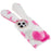 For iPhone 14 Pro Max Anti-fall Soft Handmade Fluffy Furry Bunny TPU Shell Cute Rabbit Protective Case - Rose - 3