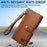 For Samsung Galaxy S25+ Case RFID Blocking Zipper Pocket Leather Wallet Phone Cover with Strap - Brown - 5