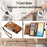 For Samsung Galaxy S25+ Case RFID Blocking Zipper Pocket Leather Wallet Phone Cover with Strap - Brown - 7