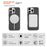 For iPhone 16 Pro Max Magnetic Case TPU+PC Phone Cover with Kickstand - Black - 3
