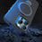 For iPhone 16 Pro Max Magnetic Case TPU+PC Phone Cover with Kickstand - Black - 7