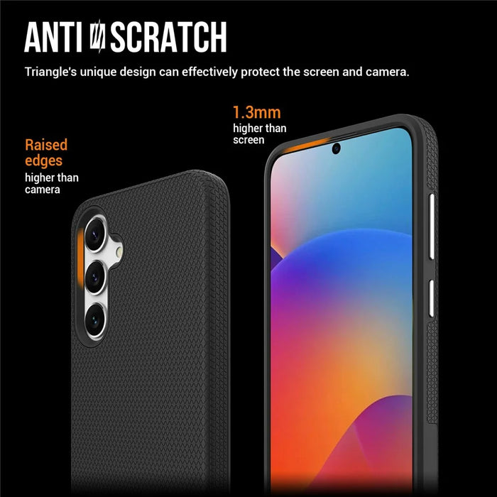 For Samsung Galaxy S25 Case TPU+PC Four Corner Anti-Drop Phone Cover - Black - 5