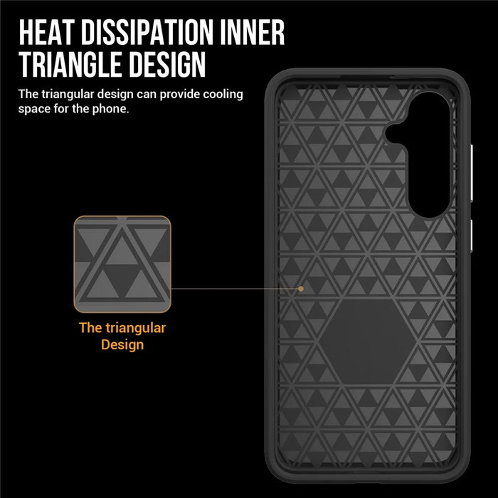 For Samsung Galaxy S25 Case TPU+PC Four Corner Anti-Drop Phone Cover - Black - 6