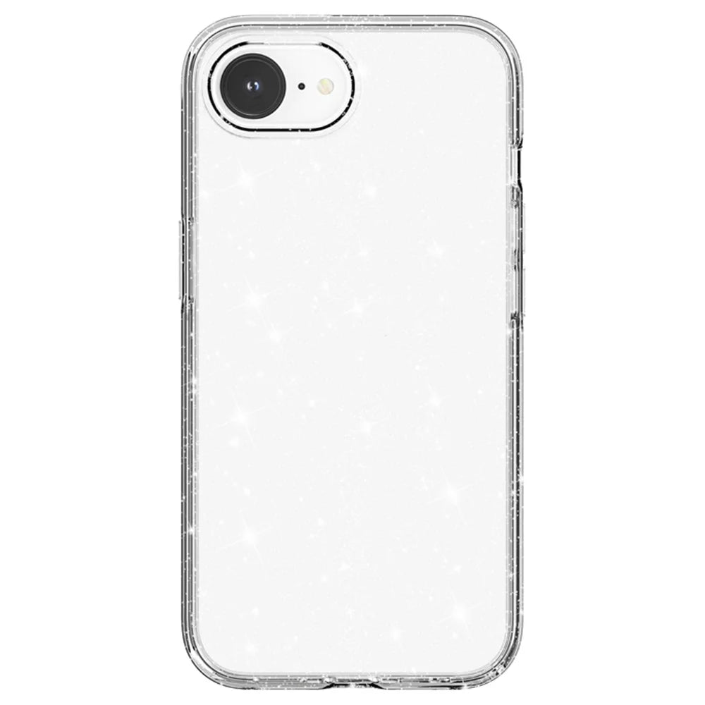 For iPhone 17e / 16e Case Thickened Shockproof TPU + PC Glitter Back Cover - White - 3