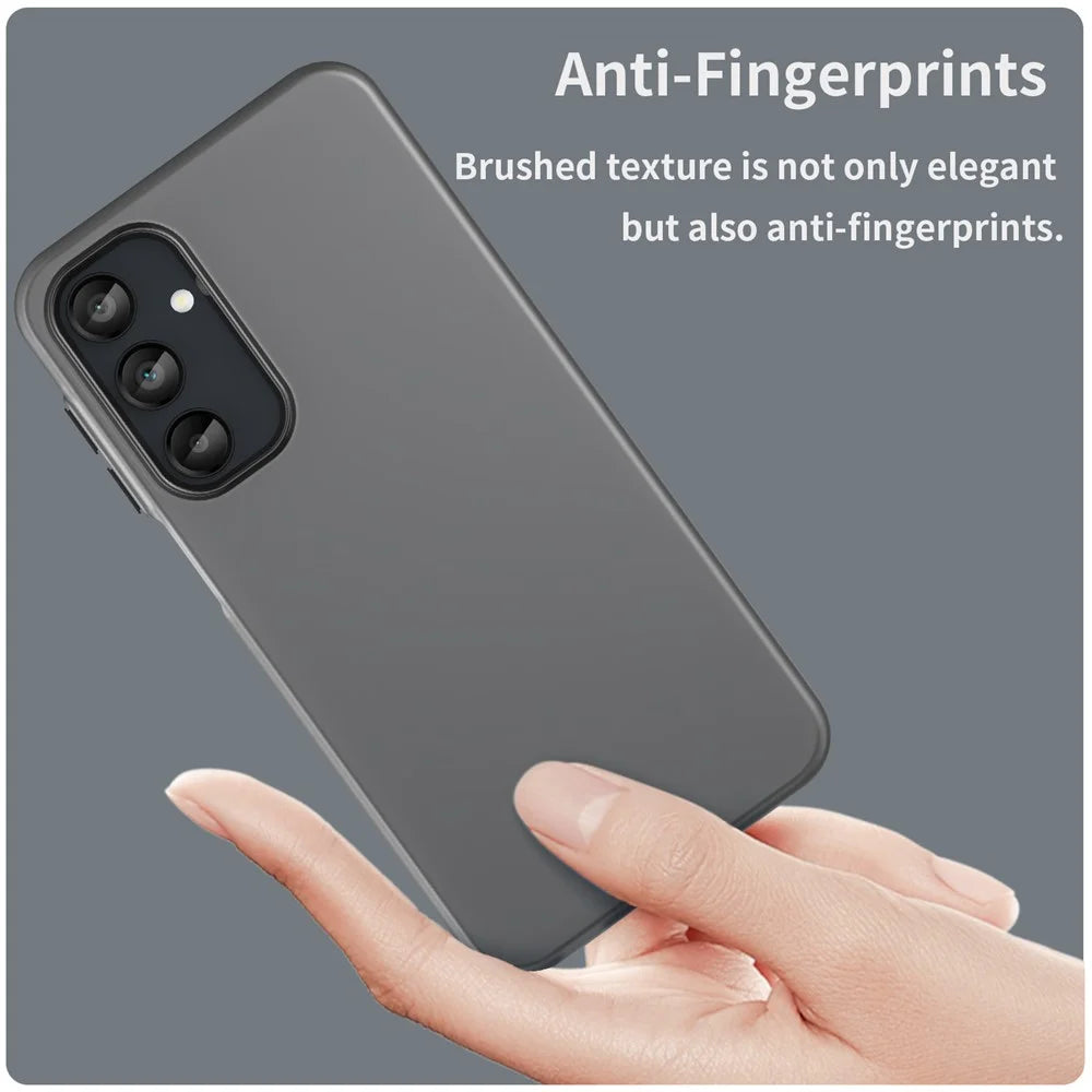 For Samsung Galaxy A16 5G  /  A16 4G Case TPU + PC Phone Back Cover Matte Translucent Design - Black - 3