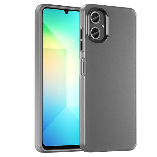 For Samsung Galaxy A06 4G Case TPU + PC Phone Back Cover Matte Translucent Design - Black - 1
