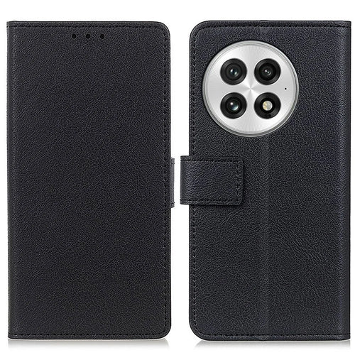 For OnePlus 13 Case PU Leather Stand Wallet Phone Cover - Black - 1