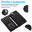 For iPhone 16 Pro Max Case Magnetic Detachable 2-in-1 Wallet Stand PU Leather Phone Cover - Black - 3