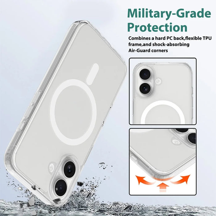 For iPhone 16 Case Compatible with MagSafe TPU + Acrylic Phone Cover with Camera Control Button - 3