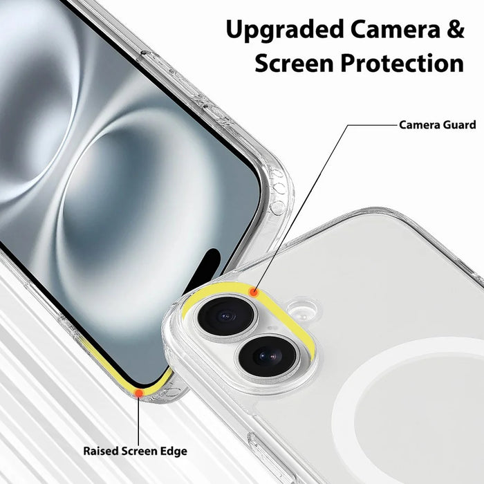 For iPhone 16 Case Compatible with MagSafe TPU + Acrylic Phone Cover with Camera Control Button - 7