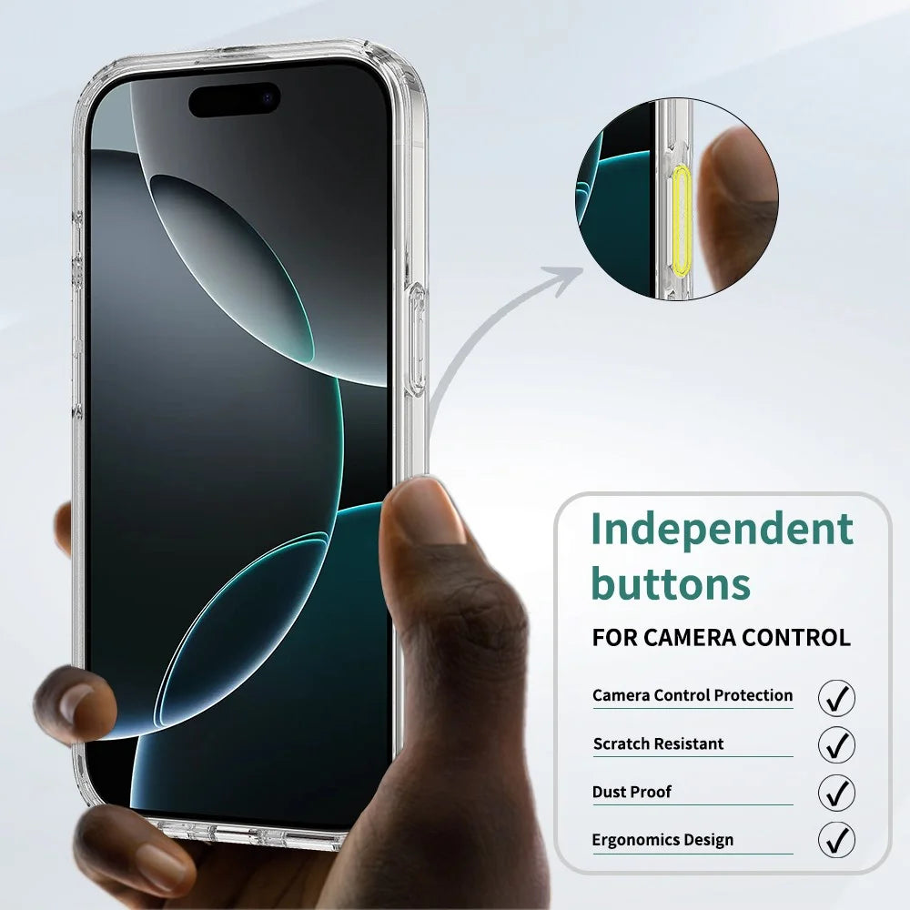 For iPhone 16 Pro Case Compatible with MagSafe TPU + Acrylic Phone Cover with Camera Control Button - 2