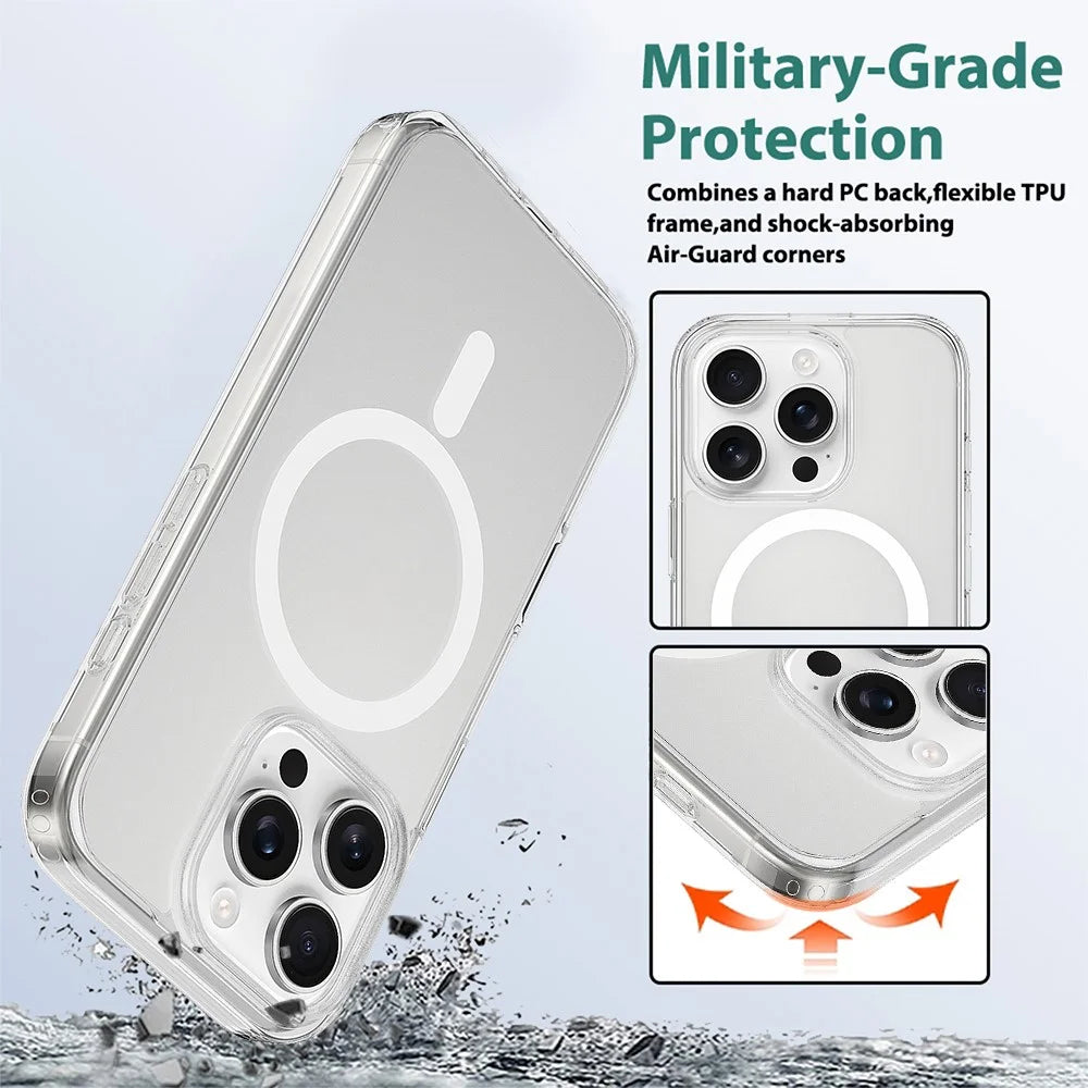 For iPhone 16 Pro Max Case Compatible with MagSafe TPU + Acrylic Phone Cover with Camera Control Button - 3