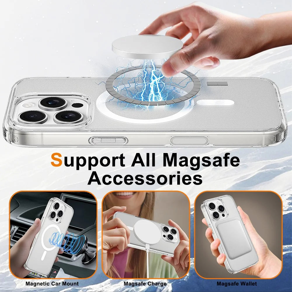 For iPhone 16 Pro Max Case Compatible with MagSafe TPU + Acrylic Phone Cover with Camera Control Button - 5