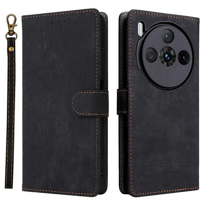 For ZTE nubia Z60S Pro 5G Wallet Case RFID Blocking PU Leather Cover Stand View - Black - 1