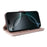 For iPhone 16 Pro Max Wallet Case with Shoulder / Wrist Strap Leather Phone Cover Stand - Pink - 5