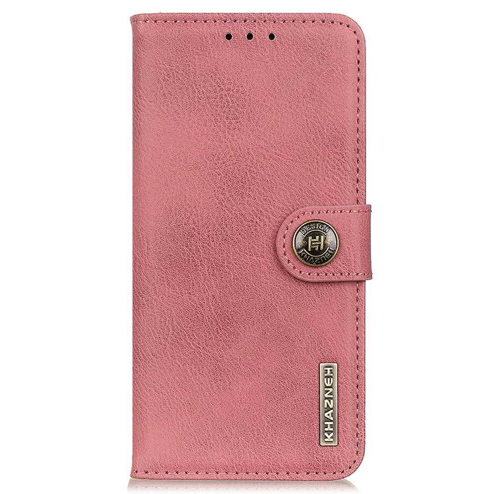 KHAZNEH For Samsung Galaxy A36 5G Wallet Case Cowhide Texture Leather Flip Phone Cover - Pink - 7