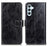 For Samsung Galaxy A36 5G Leather Case Wallet Phone Cover Crazy Horse Texture - Black - 1