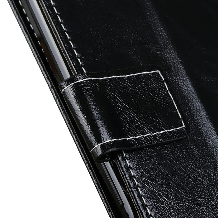 For Samsung Galaxy A36 5G Leather Case Wallet Phone Cover Crazy Horse Texture - Black - 4