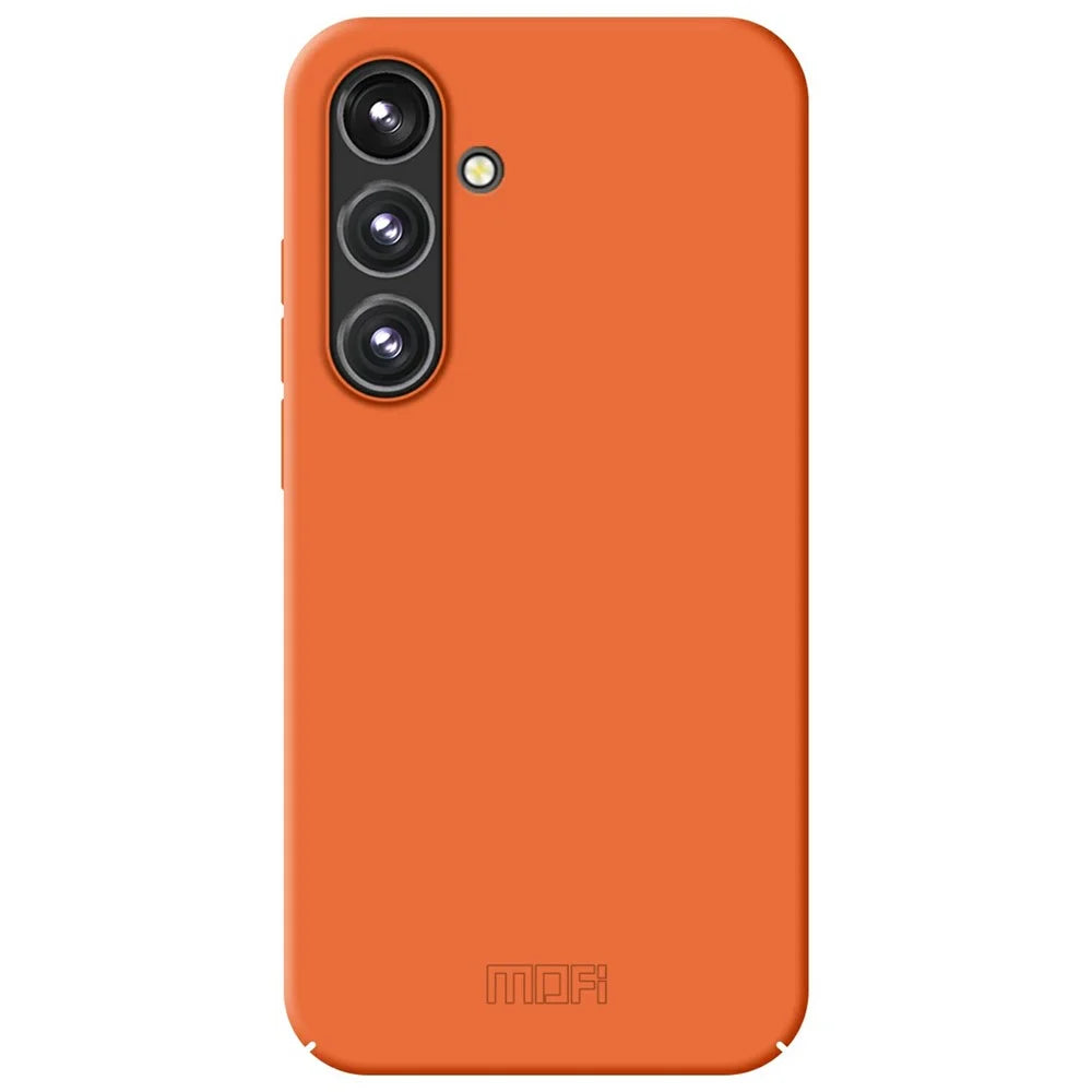 MOFI JK Qin Series For Samsung Galaxy S24 FE Case TPU+Acrylic Phone Cover Skin Touch Feeling - Orange - 1