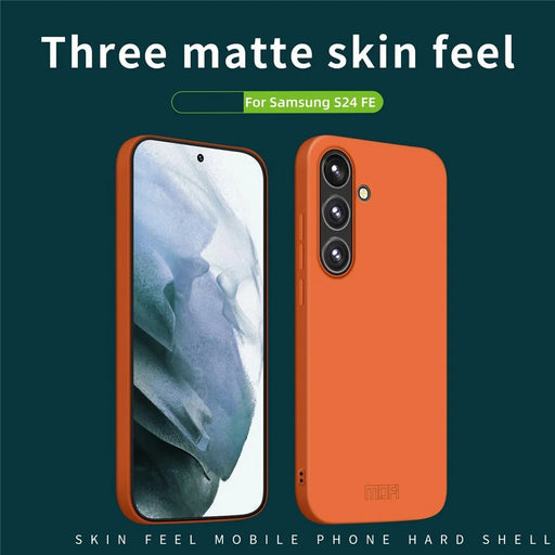 MOFI JK Qin Series For Samsung Galaxy S24 FE Case TPU+Acrylic Phone Cover Skin Touch Feeling - Orange - 2