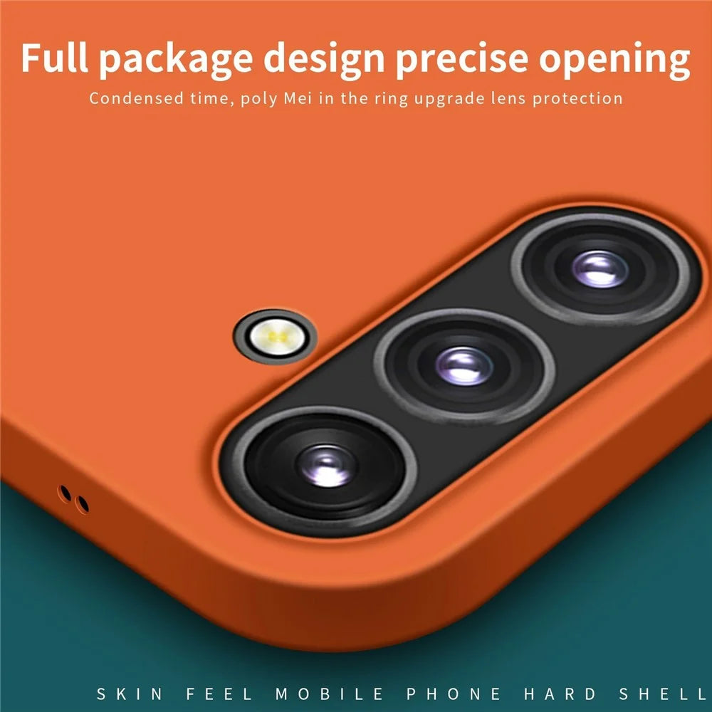 MOFI JK Qin Series For Samsung Galaxy S24 FE Case TPU+Acrylic Phone Cover Skin Touch Feeling - Orange - 5
